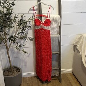 Elegant Red Maxi Dress